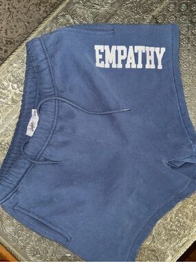 The Mayfair Group "Empathy" Graphic Sweatshorts - Blue - Size S/M